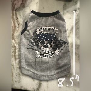 Bret Michaels Gray Graphic Skull Dog T-Shirt